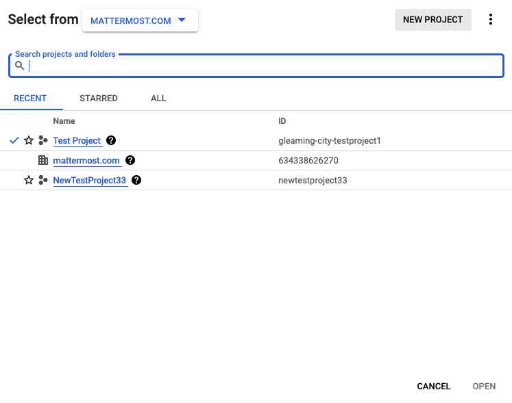 Google Cloud 콘솔을 사용하여 새 프로젝트를 설정합니다.